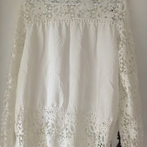 White lacy top